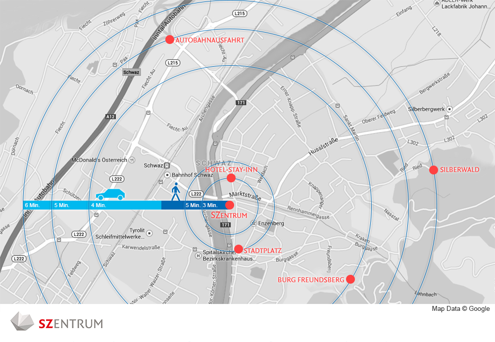 Szentrum Lageplan Grafik